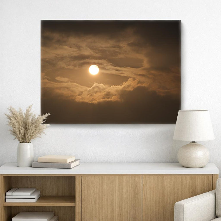 Light and Clouds, on Art Canvas (30 x 45
